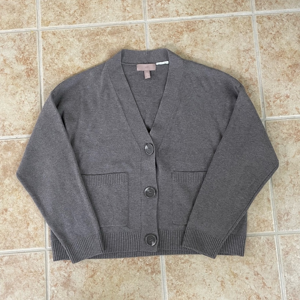 H&M Gray Button-Up Women's Sweater
